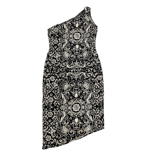 Vintage MOSCHINO Jeans Light Denim One Shoulder Asymetrical Italian Dress sz 12 - Picture 6 of 11